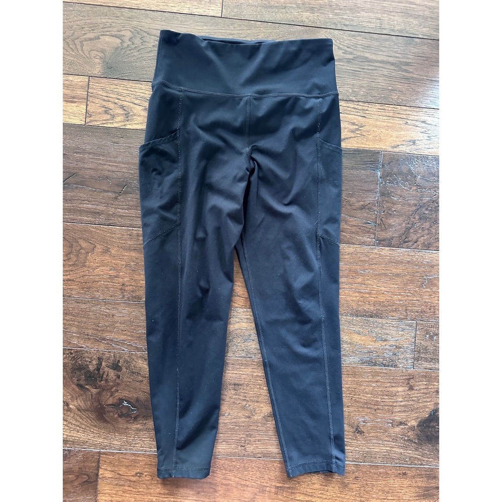 American Eagle The Everything Pocket Legging Black High Waisted Crop Size L